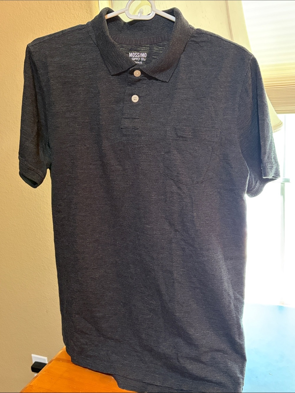 Mossimo Supply Co. Charcoal Gray Polo Shirt with Pocket